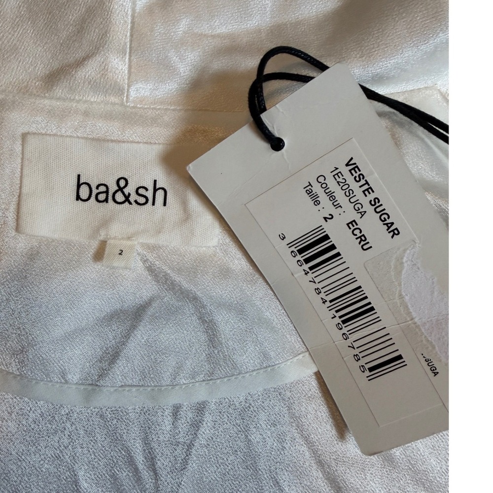 Ba&Sh Suga Jacket Wrap Kimono Style White *missing belt - Picture 4 of 7